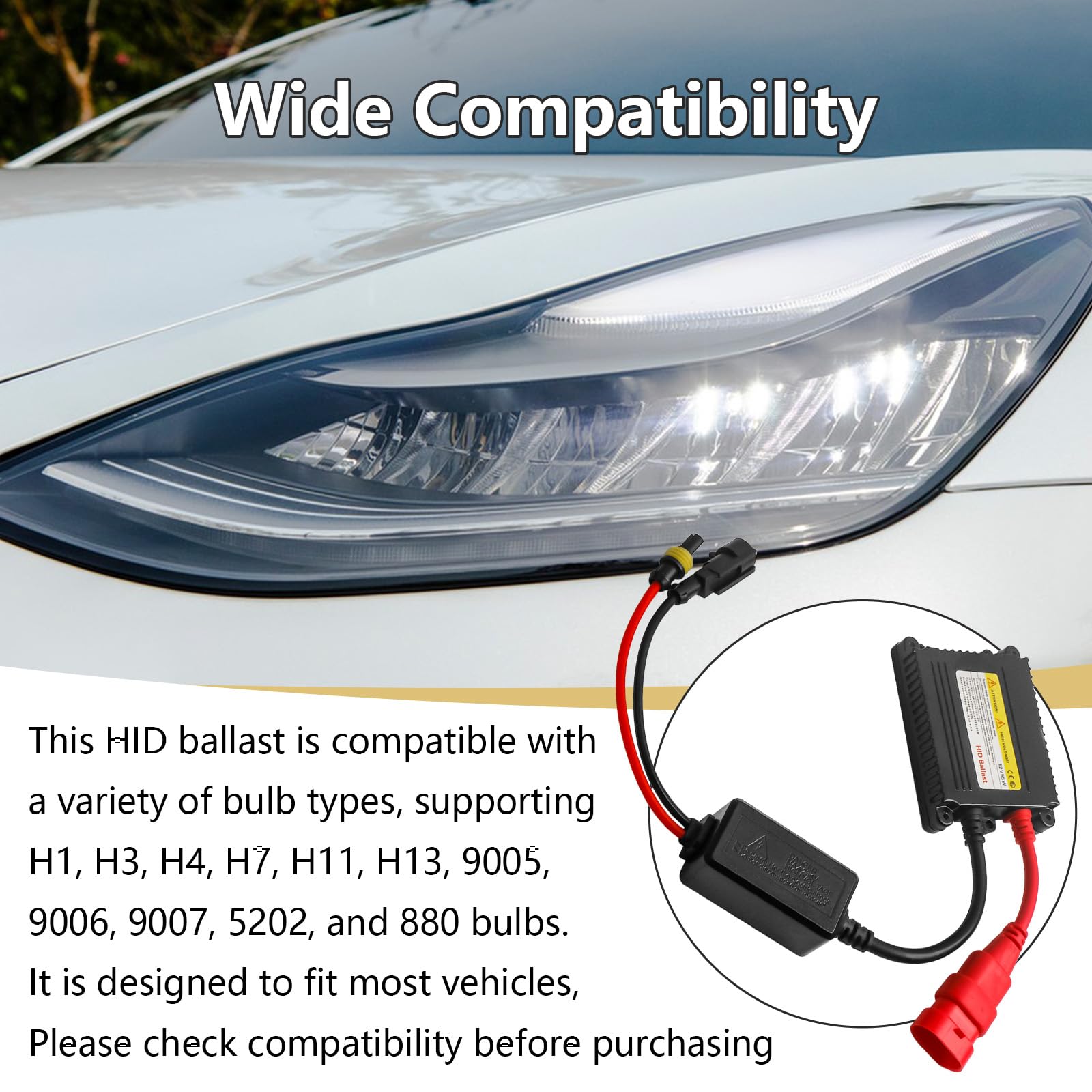 Amazon | DC 12V 55W スーパー スリム HIDバラスト、ウルトラスリム